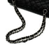 VINTAGE CHANEL CLASSIC FLAP MEDIUM CHAIN SHOULDER BAG BLACK LAMB SKIN SILVER HARDWARE 90344389