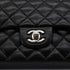 VINTAGE CHANEL CLASSIC FLAP MEDIUM CHAIN SHOULDER BAG BLACK LAMB SKIN SILVER HARDWARE 90344389