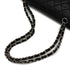 VINTAGE CHANEL CLASSIC FLAP MEDIUM CHAIN SHOULDER BAG BLACK LAMB SKIN SILVER HARDWARE 90344446