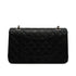VINTAGE CHANEL CLASSIC FLAP MEDIUM CHAIN SHOULDER BAG BLACK LAMB SKIN SILVER HARDWARE 90345067