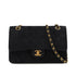 VINTAGE CHANEL CLASSIC FLAP MEDIUM CHAIN SHOULDER BAG BLACK SUEDE GOLD HARDWARE 90321627