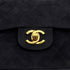 VINTAGE CHANEL CLASSIC FLAP MEDIUM CHAIN SHOULDER BAG BLACK SUEDE GOLD HARDWARE 90321627