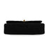 VINTAGE CHANEL CLASSIC FLAP MEDIUM CHAIN SHOULDER BAG BLACK SUEDE GOLD HARDWARE 90346107