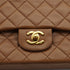 VINTAGE CHANEL CLASSIC FLAP MEDIUM CHAIN SHOULDER BAG BROWN LAMB SKIN GOLD HARDWARE 90330699