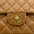 VINTAGE CHANEL CLASSIC FLAP MEDIUM CHAIN SHOULDER BAG BROWN LAMB SKIN GOLD HARDWARE 90324816
