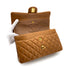 VINTAGE CHANEL CLASSIC FLAP MEDIUM CHAIN SHOULDER BAG BROWN LAMB SKIN GOLD HARDWARE 90324816