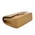 VINTAGE CHANEL CLASSIC FLAP MEDIUM CHAIN SHOULDER BAG CAMEL CAVIAR SKIN SILVER HARDWARE 90322909