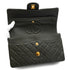VINTAGE CHANEL CLASSIC FLAP MEDIUM CHAIN SHOULDER BAG KAHKI LAMB SKIN GOLD HARDWARE 90327396