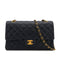 VINTAGE CHANEL CLASSIC FLAP MEDIUM CHAIN SHOULDER BAG NAVY LAMB SKIN GOLD HARDWARE 90325348