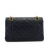 VINTAGE CHANEL CLASSIC FLAP MEDIUM CHAIN SHOULDER BAG NAVY LAMB SKIN GOLD HARDWARE 90327182