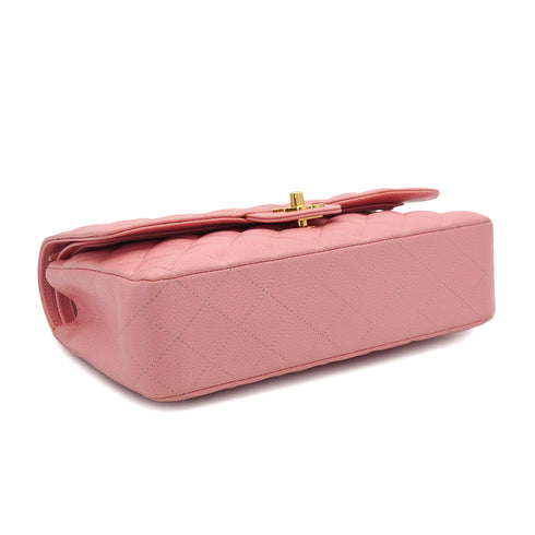 VINTAGE CHANEL CLASSIC FLAP MEDIUM CHAIN SHOULDER BAG PINK CAVIAR SKIN GOLD HARDWARE 90331964