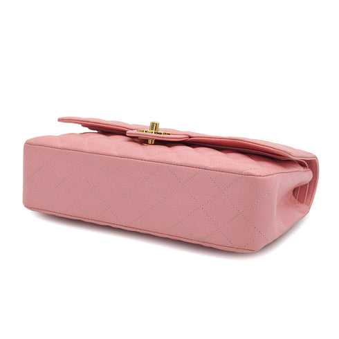 VINTAGE CHANEL CLASSIC FLAP MEDIUM CHAIN SHOULDER BAG PINK CAVIAR SKIN GOLD HARDWARE 90331964