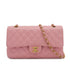 VINTAGE CHANEL CLASSIC FLAP MEDIUM CHAIN SHOULDER BAG PINK CAVIAR SKIN GOLD HARDWARE 90318187