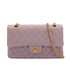 VINTAGE CHANEL CLASSIC FLAP MEDIUM CHAIN SHOULDER BAG PALE PURPLE LAMB SKIN GOLD HARDWARE 90332919