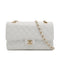 VINTAGE CHANEL CLASSIC FLAP MEDIUM CHAIN SHOULDER BAG WHITE CAVIAR SKIN GOLD HARDWARE 90321011