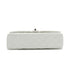 VINTAGE CHANEL CLASSIC FLAP MEDIUM CHAIN SHOULDER BAG WHITE CAVIR SKIN SILVER HARDWARE 90343863