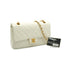VINTAGE CHANEL CLASSIC FLAP MEDIUM CHAIN SHOULDER BAG WHITE LAMB SKIN GOLD HARDWARE 90341715