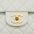 VINTAGE CHANEL CLASSIC FLAP MEDIUM CHAIN SHOULDER BAG WHITE LAMB SKIN GOLD HARDWARE 90341715
