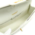 VINTAGE CHANEL CLASSIC FLAP MEDIUM CHAIN SHOULDER BAG WHITE LAMB SKIN GOLD HARDWARE 90341715
