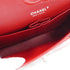 CHANEL CLASSIC FLAP MEDIUM CHAIN SHUOLDER BAG RED CAVIAR SKIN SILVER HARDWARE 90339659