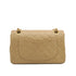 VINTAGE CHANEL CLASSIC FLAP SMALL CHAIN SHOULDER BAG BEIGE LAMB SKIN GOLD HARDWARE 90321004