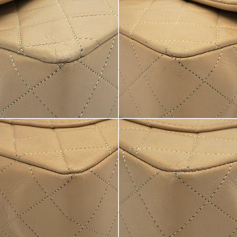 VINTAGE CHANEL CLASSIC FLAP SMALL CHAIN SHOULDER BAG BEIGE LAMB SKIN GOLD HARDWARE 90321004