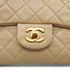 VINTAGE CHANEL CLASSIC FLAP SMALL CHAIN SHOULDER BAG BEIGE LAMB SKIN GOLD HARDWARE 90321004