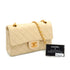 VINTAGE CHANEL CLASSIC FLAP SMALL CHAIN SHOULDER BAG BEIGE LAMB SKIN GOLD HARDWARE 90342732