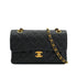 VINTAGE CHANEL CLASSIC FLAP SMALL CHAIN SHOULDER BAG BLACK CAVIAR SKIN GOLD HARDWARE 90334164