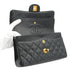 VINTAGE CHANEL CLASSIC FLAP SMALL CHAIN SHOULDER BAG BLACK CAVIAR SKIN GOLD HARDWARE 90334164