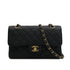 VINTAGE CHANEL CLASSIC FLAP SMALL CHAIN SHOULDER BAG BLACK CAVIAR SKIN GOLD HARDWARE 90321149