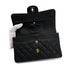 VINTAGE CHANEL CLASSIC FLAP SMALL CHAIN SHOULDER BAG BLACK CAVIAR SKIN GOLD HARDWARE 90321149