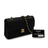 VINTAGE CHANEL CLASSIC FLAP SMALL CHAIN SHOULDER BAG BLACK CAVIR SKIN GOLD HARDWARE 90344367