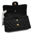 VINTAGE CHANEL CLASSIC FLAP SMALL CHAIN SHOULDER BAG BLACK CAVIR SKIN GOLD HARDWARE 90344367
