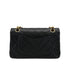 VINTAGE CHANEL CLASSIC FLAP SMALL CHAIN SHOULDER BAG BLACK LAMB SKIN GOLD HARDWARE 90319668
