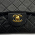 VINTAGE CHANEL CLASSIC FLAP SMALL CHAIN SHOULDER BAG BLACK LAMB SKIN GOLD HARDWARE 90322293