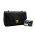 VINTAGE CHANEL CLASSIC FLAP SMALL CHAIN SHOULDER BAG BLACK LAMB SKIN GOLD HARDWARE 90322293