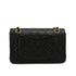 VINTAGE CHANEL CLASSIC FLAP SMALL CHAIN SHOULDER BAG BLACK LAMB SKIN GOLD HARDWARE 90325802