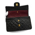 VINTAGE CHANEL CLASSIC FLAP SMALL CHAIN SHOULDER BAG BLACK LAMB SKIN GOLD HARDWARE 90325802