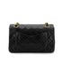 VINTAGE CHANEL CLASSIC FLAP SMALL CHAIN SHOULDER BAG BLACK LAMB SKIN GOLD HARDWARE 90327149
