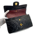 VINTAGE CHANEL CLASSIC FLAP SMALL CHAIN SHOULDER BAG BLACK LAMB SKIN GOLD HARDWARE 90327149