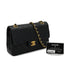 VINTAGE CHANEL CLASSIC FLAP SMALL CHAIN SHOULDER BAG BLACK LAMB SKIN GOLD HARDWARE 90328466