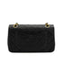 VINTAGE CHANEL CLASSIC FLAP SMALL CHAIN SHOULDER BAG BLACK LAMB SKIN GOLD HARDWARE 90330947