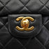 VINTAGE CHANEL CLASSIC FLAP SMALL CHAIN SHOULDER BAG BLACK LAMB SKIN GOLD HARDWARE 90330947