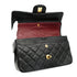VINTAGE CHANEL CLASSIC FLAP SMALL CHAIN SHOULDER BAG BLACK LAMB SKIN GOLD HARDWARE 90330947