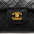 VINTAGE CHANEL CLASSIC FLAP SMALL CHAIN SHOULDER BAG BLACK LAMB SKIN GOLD HARDWARE 90331410