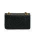 VINTAGE CHANEL CLASSIC FLAP SMALL CHAIN SHOULDER BAG BLACK LAMB SKIN GOLD HARDWARE 90331411