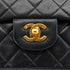 VINTAGE CHANEL CLASSIC FLAP SMALL CHAIN SHOULDER BAG BLACK LAMB SKIN GOLD HARDWARE 90331411