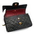 VINTAGE CHANEL CLASSIC FLAP SMALL CHAIN SHOULDER BAG BLACK LAMB SKIN GOLD HARDWARE 90331411