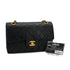VINTAGE CHANEL CLASSIC FLAP SMALL CHAIN SHOULDER BAG BLACK LAMB SKIN GOLD HARDWARE 90331411